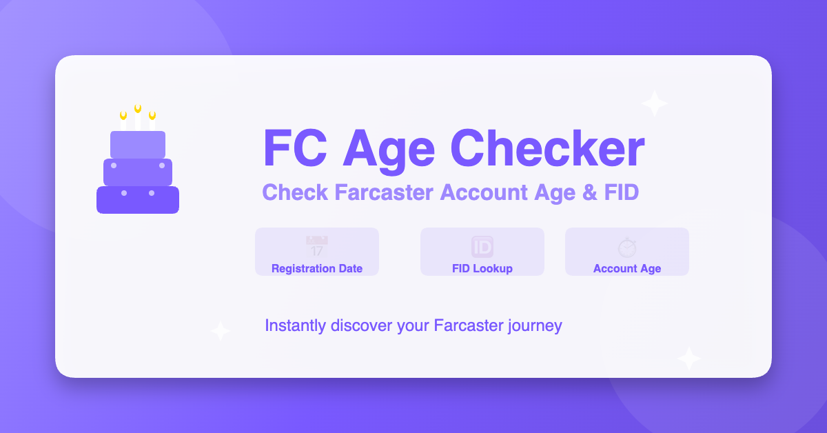 FC Age Checker – Join Date - Farcaster Mini Apps screenshot